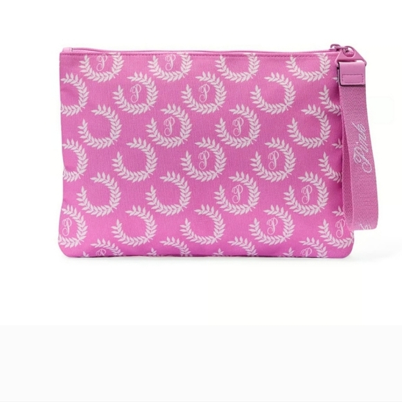 Zip Pouch Pink Victoria Secret Crest - Picture 2 of 3